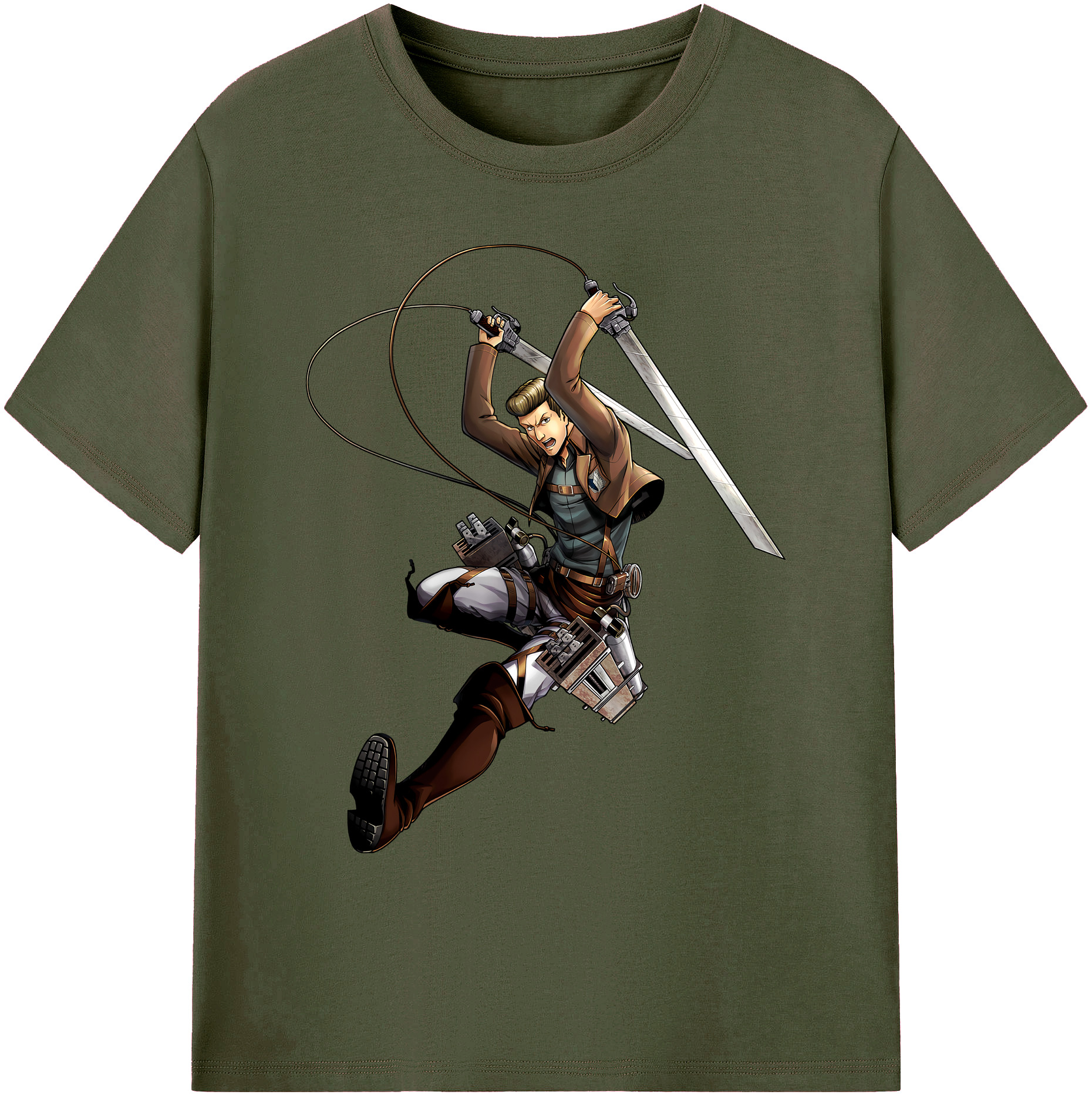 （画像用） 進撃の巨人 Attack on Titan 綿100％ メンズ半袖Tシャツ｜肌触りやわらか＆通気性